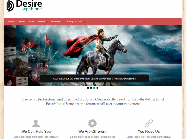 Desire Free WordPress Theme
