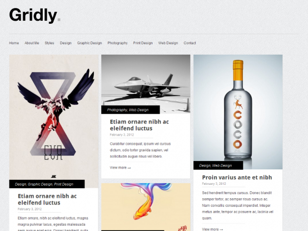Gridly free responsive WordPress theme