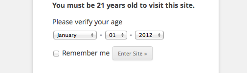 WordPress Age Verify