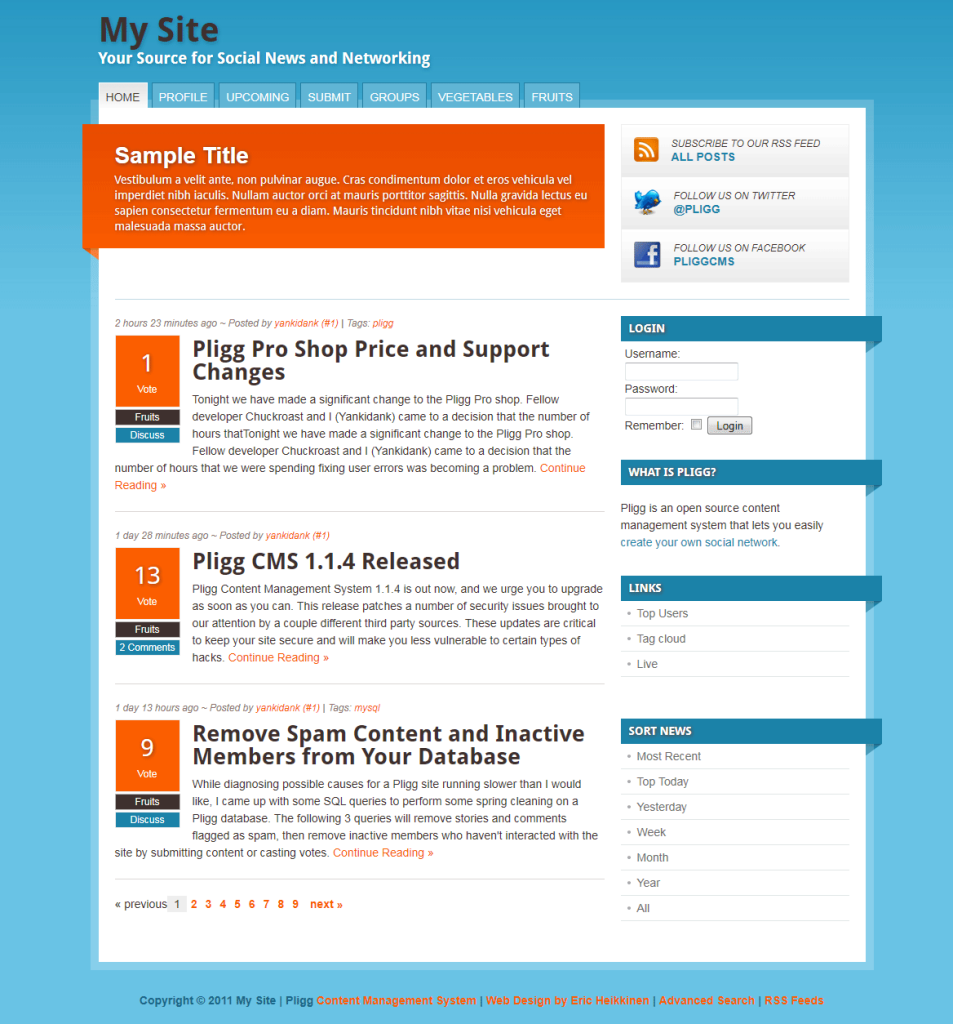 Best Free Pligg Templates in 2013 Smart Web Worker