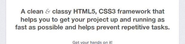 Workless HTML5, CSS3 framework