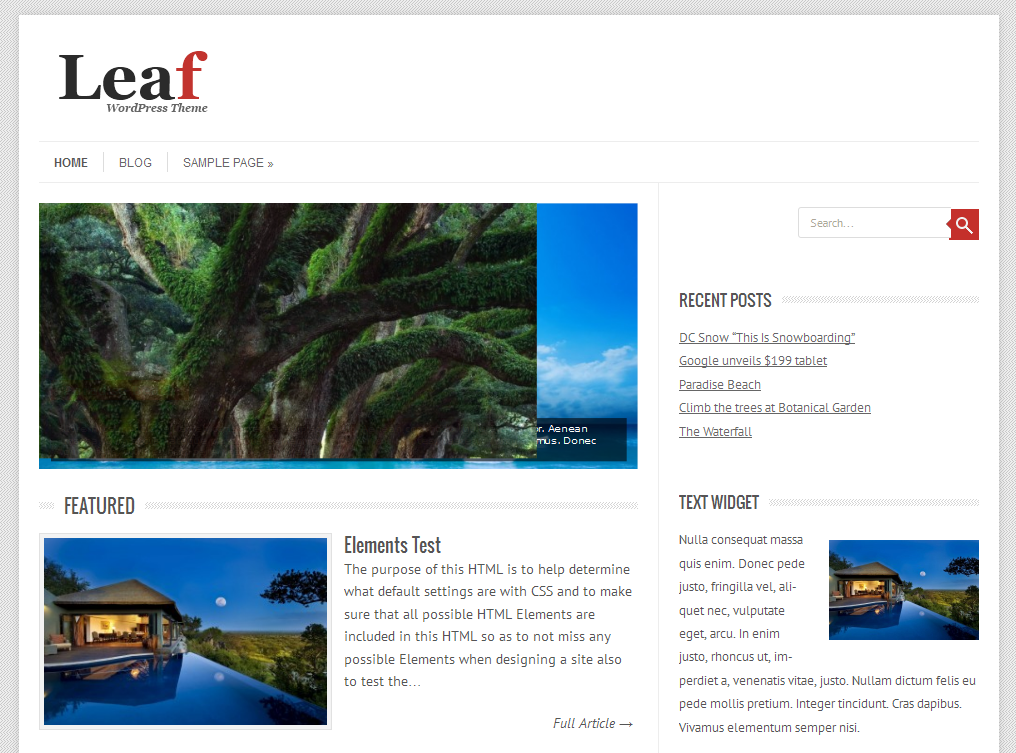 Leaf WordPress Theme - Magazine WordPress theme