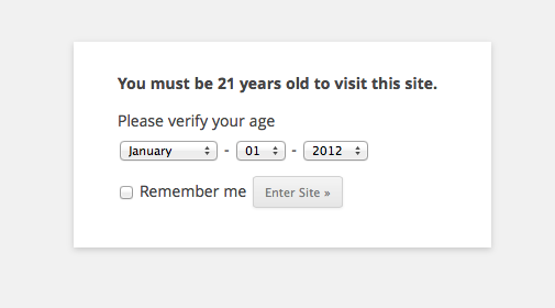 WordPress Age Verify